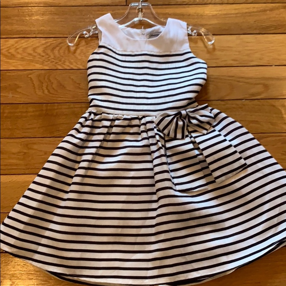 💙🤍Dorissa Blue & White Stripe 🤍💙Dress w bow 💙